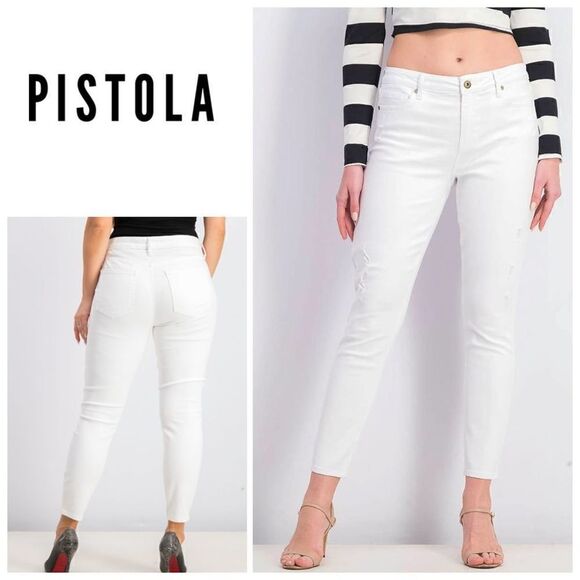 Pistola stretch white jeans. Normally $169 - Picture 1 of 13